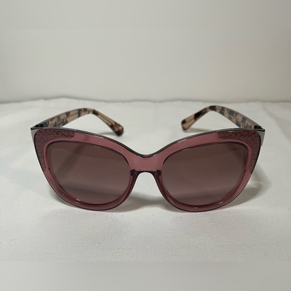 Coach Cat Eye Sunglasses - Women, Pink and Tortoise.